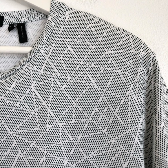 Theory Geometric Dot Clean Tee Halftone Jersey Size XL - Picture 3 of 9